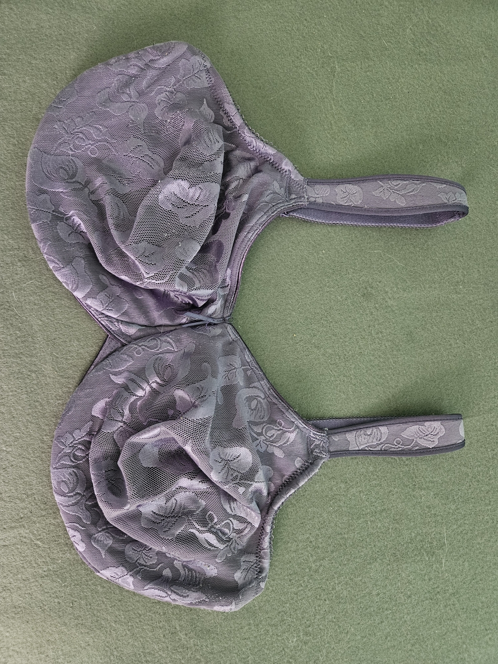 Wacoal Lavender Floral Lace Underwire Bra 38 DDD